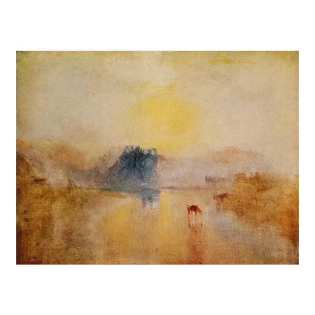 1960 After Joseph Turner "Norham Castle: Sunrise" Vintage First Limited Edition Print For Sale