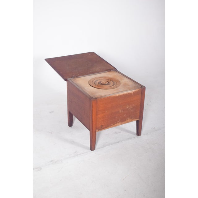 English Wooden Cabinet with Sanitary Container, 1920s For Sale - Image 3 of 9