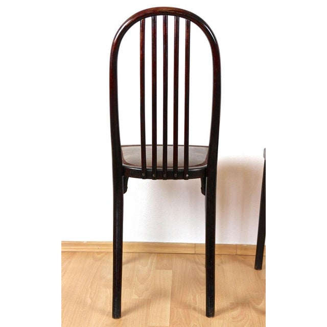 Set of Art Nouveau 1st Edition Thonet Chairs attributed to Josef Hoffmann, 1906 For Sale - Image 10 of 18