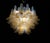 Chandelier with Opal Tulip Murano Glass, 1972 For Sale - Image 3 of 12