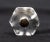 Traditional Vintage 1 In. Hexagon Clear Glass Drawer Cabinet Knob For Sale - Image 3 of 5