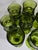 Mid Century Gustavian Avocado Green Goblets- Set of Eight For Sale - Image 4 of 15