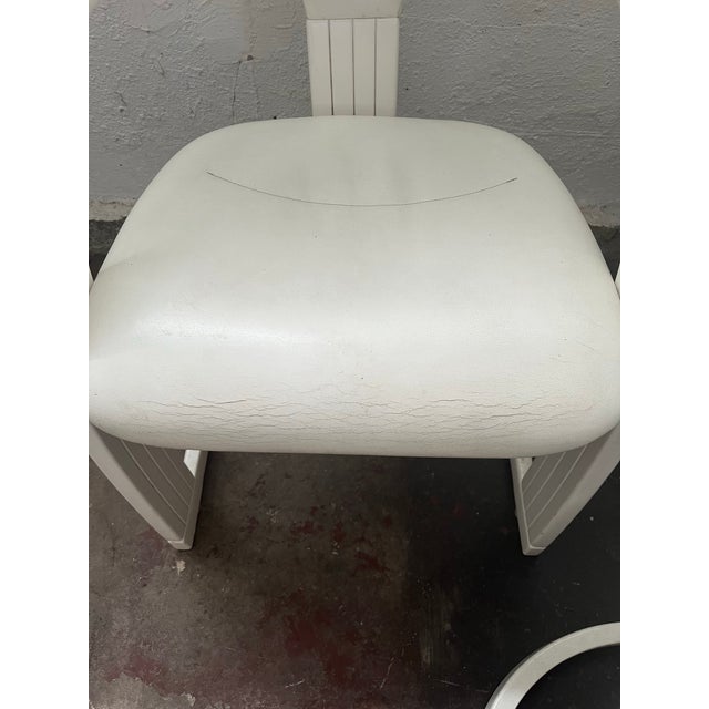 Postmodern Sculptural Plaster and Glass Dining Table and 4 Lacquer Chairs Italy For Sale - Image 9 of 9