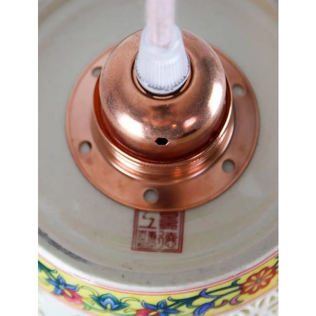 Oriental Ceramic Pendant Lamp, 1980s For Sale - Image 12 of 13