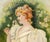 American American Woman With Flowers Oil on Canvas, C. 1900 For Sale - Image 3 of 6