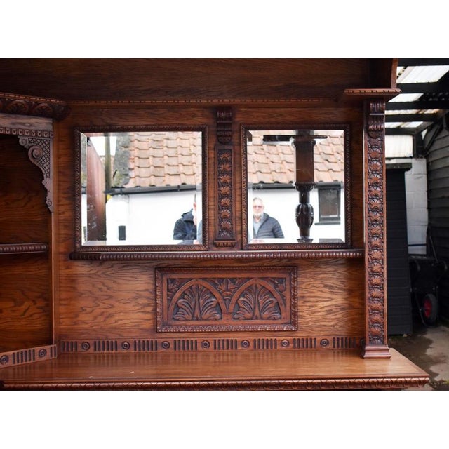 1980s Carved Oak Corner Bar, 1980 For Sale - Image 5 of 11
