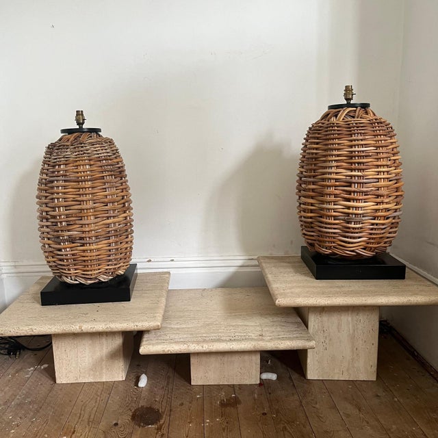 Large Bamboo Table Lamp For Sale - Image 5 of 10