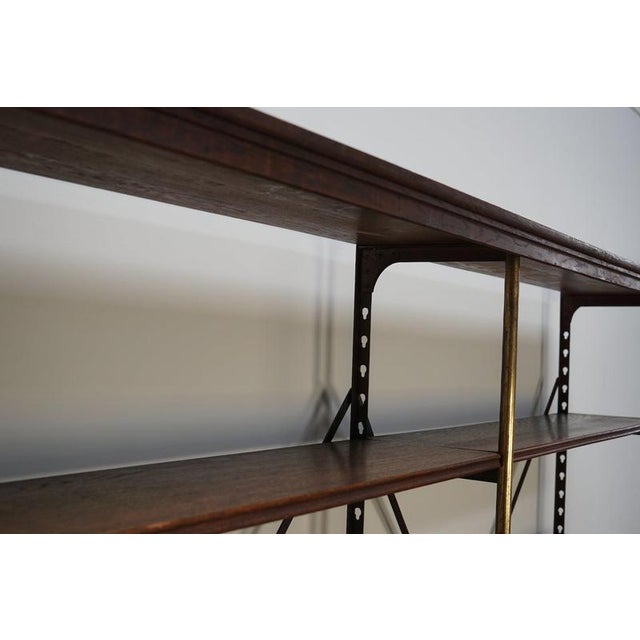 Large Oak and Iron Shelving Unit / Store Display by Theodore Scherf, France 1890s For Sale - Image 12 of 18