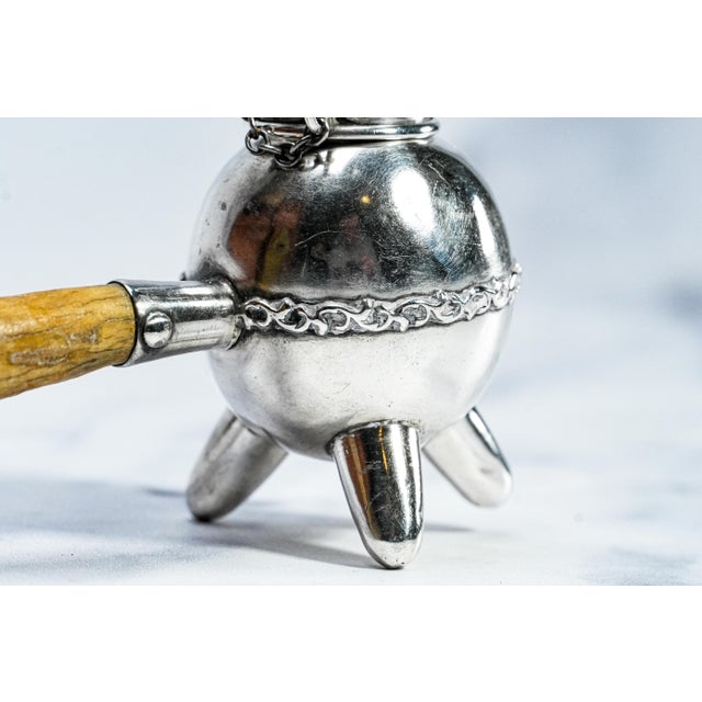 1910s Stately Antique Cigar Lighter Antler Handle Sterling Silver Tobacciana For Sale - Image 5 of 12
