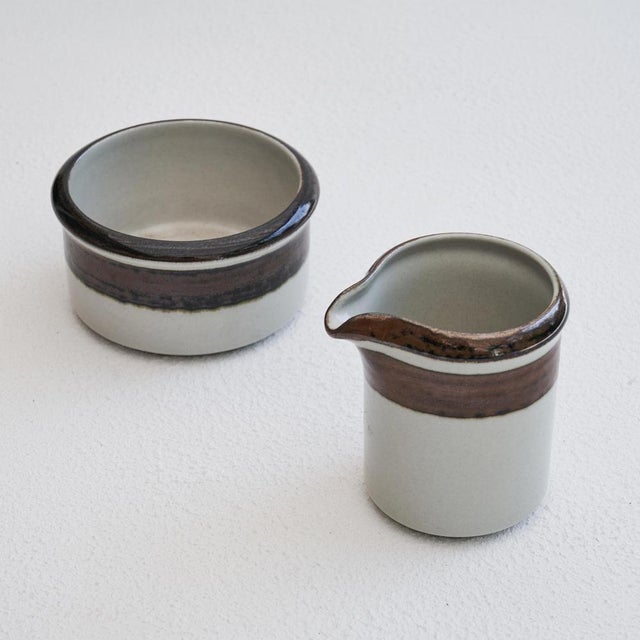 Karelia Milk and Sugar Set by Anja Jaatinen-Winqvist for Arabia Finland, 1970s, Set of 2 For Sale - Image 6 of 10
