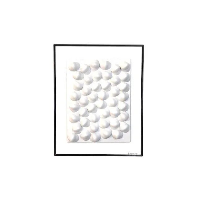 Minimalist Plaster on Canvas Wall Installation For Sale - Image 4 of 4