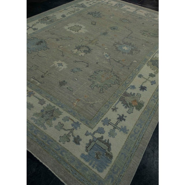Turkish Turkish Oushak Rug 8'6" x 12'1 #18108 For Sale - Image 3 of 8