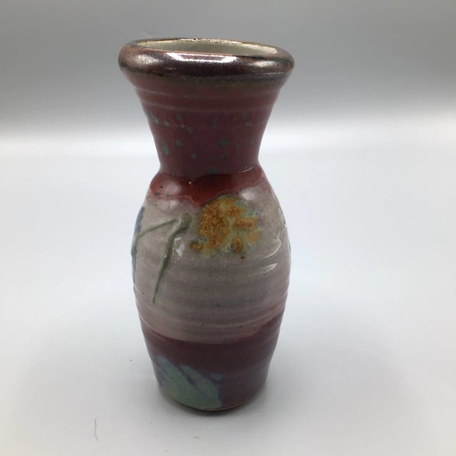 Studio Pottery Art Vases - Pair For Sale - Image 9 of 13