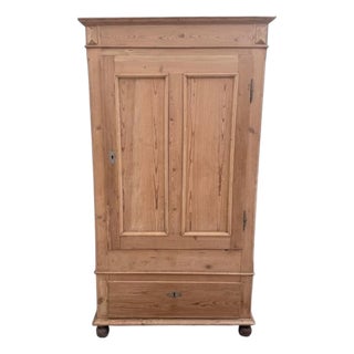 19th Century English Pine Armoire For Sale