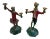 1950s Vintage Painted Bronze Frog Candleholders - a Pair For Sale
