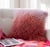 Contemporary Gradient Pink Fluffy Velvet Core Throw Pillow - 18 Inches For Sale - Image 3 of 4