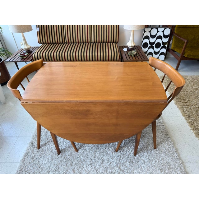 Mid 20th Century Mid Century Modern Solid Maple Dining Set Designed by Paul McCobb for Planner Group - Set of 5 For Sale - Image 5 of 12