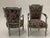 Textile Painted French Armchairs With Fortuny Upholstery For Sale - Image 7 of 10