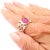 Christian Dior 18k Yellow Gold Diamond Large Pink Tourmaline Band Ring, size 8.75 For Sale - Image 9 of 9