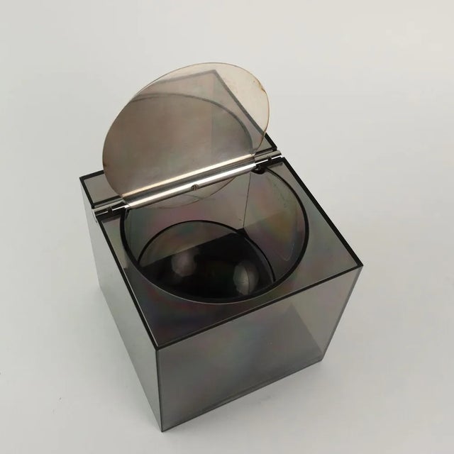 Opi Ice Bucket in Acrylic Glass and Silver by Cini & Nils Milano For Sale - Image 4 of 9