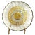 6 Piece Set - Vintage Culver Valencia 22k Gold Glass Platter (1), Fruit Dessert Bowl (3) Wine Glasses (2) Platter - 10”...