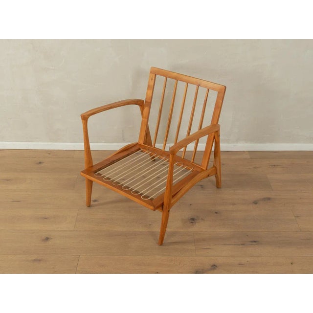 Vintage Armchair in Beech, 1960s For Sale - Image 4 of 9