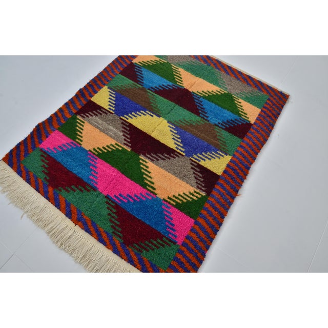 1960s Neatral Oushak Vintage Wool Carpet For Sale - Image 5 of 10