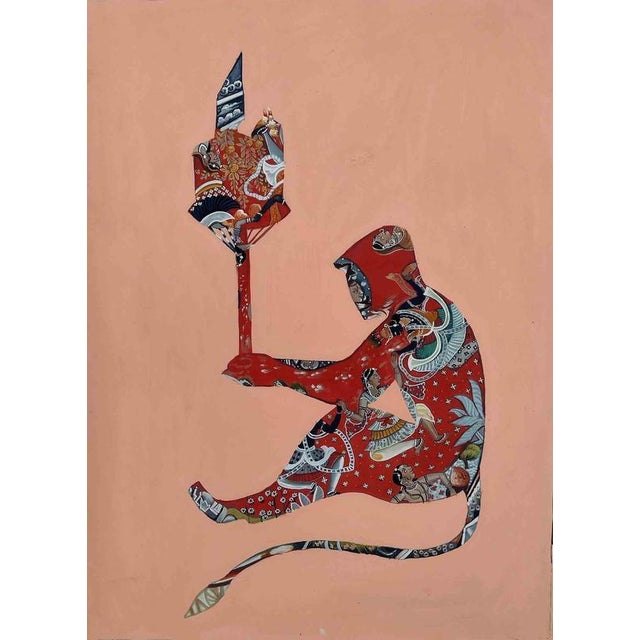 "Re-bind" is a painting realized by Indian artist Vagaram Choudhary in 2024. Painting Medium : Natural pigment on wasli...
