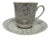 Vintage Polish Cup and Saucer from Wałbrzych Pottery, 1970s, Set of 2 For Sale