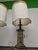 Hollywood Regency 1960 Hollywood Recency Aged Brass Crystal Table Lamps - a Pair For Sale - Image 3 of 4