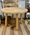 Contemporary Contemporary Wabi-Sabi 43" Round Solid Mango Wood Pillar Dining or Foyer Table For Sale - Image 3 of 6