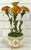 Orange Bouquet of French Marigolds by Didier Gardillou – Contempory – 18th-Century Paris Porcelain Pot – À La Reine Manufactory For Sale - Image 8 of 8