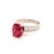 Traditional Diamond Tourmaline Rubellite Ring 6.75 14k Gold 4.10 TCW Women Certified For Sale - Image 3 of 16