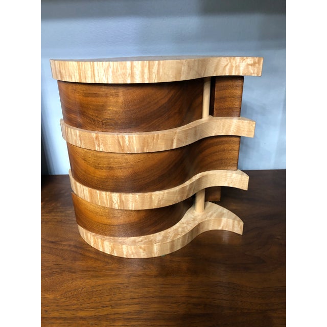 Wood Handcrafted Wood Jewelry Box For Sale - Image 7 of 7