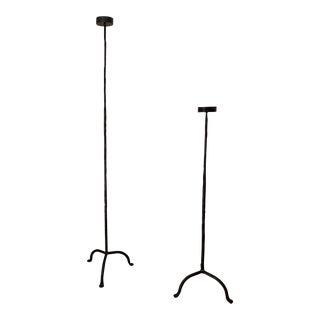 Contemporary Gilded Iron Candlesticks - Set of 2 For Sale