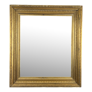 Fine Antique 19th Century Gilt Wood Mirror 39 X 34