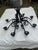 Black 1920s Rustic Rococo Style Wrought Iron Chandlier. For Sale - Image 8 of 9