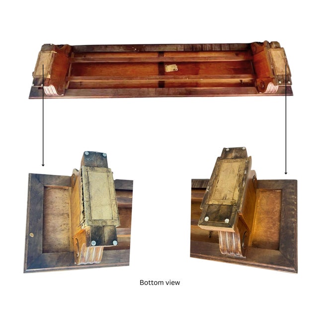 Wood Vintage Wooden Bench For Sale - Image 7 of 9