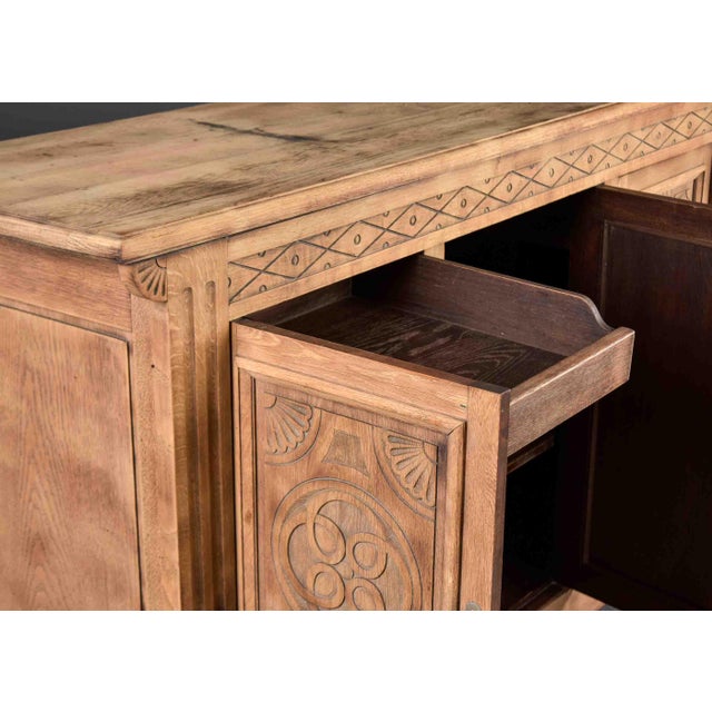 Carved Oak French Art Deco Sideboard, Circa 1930s For Sale - Image 13 of 13