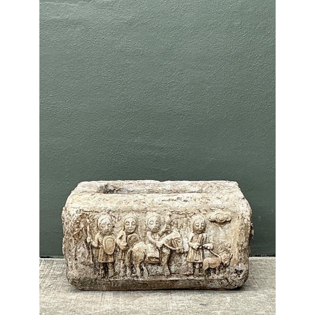 Vintage Cement Over Fiberglass Figural Planter For Sale - Image 12 of 17