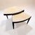 Contemporary Vintage Colombian Goatskin & Black Lacquer Sculptural Nesting Tables by Today’s Custom Design, Pair For Sale - Image 3 of 12
