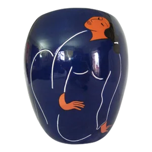 1990s R. C. Gorman's Midnight Trilogy, Limited Edition Vase # 65/100 - 1 Piece