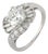 1950s Mid Century Gia 1.63 Carat Diamond Platinum Ring, Size 8 For Sale