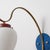 Mid-Century Modern Italian Brass, Blue and Red Metal and Opaline Glass Sconces, 1950s, Set of 2 For Sale - Image 3 of 8