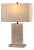 Jennabriana Travertine Table Lamp in Travertine/Black For Sale
