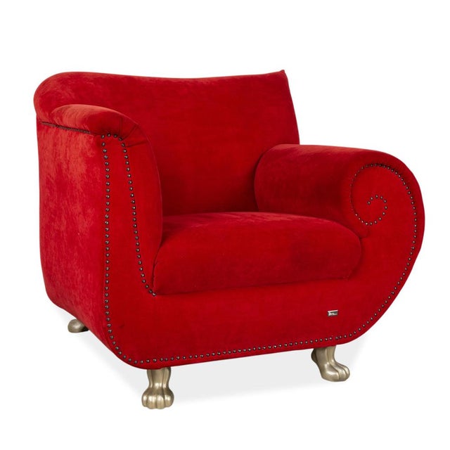 Gaudi Fabric Chair in Red from Bretz For Sale - Image 14 of 14