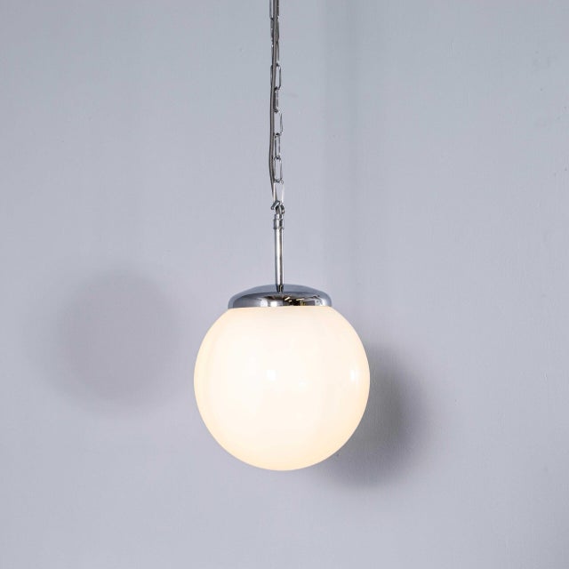 Plain Opaline Pendant in Glass, 1950s For Sale - Image 9 of 12