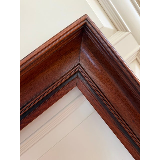 This vintage shadow box styled mahogany picture frame is generously sized for that special painting, or family heirloom,...