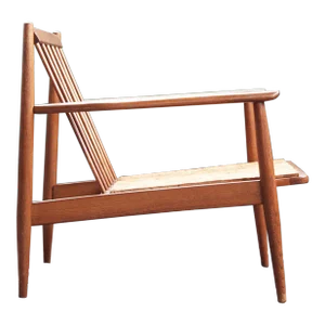 Mid 20th Century Sculptural Danish Modern Style Walnut Lounge Chair Frame in the Manner of Milo Baughman