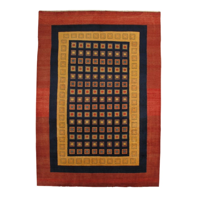 Vintage Hand-Knotted Persian Lori Gabbeh Rug 8'2" X 11'7" For Sale